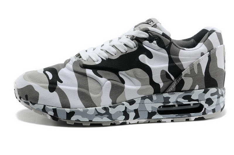 Air Max 87 Chaussures Hommes Jungle camouflage numerique Noir Gris clair (4)